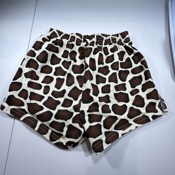 Soffe Pants - D15.14 Soffe Women’s Sz S shorts, animal print brown and cream color.